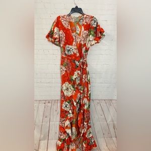 ASOS floral wrap Maxi Dress size 8